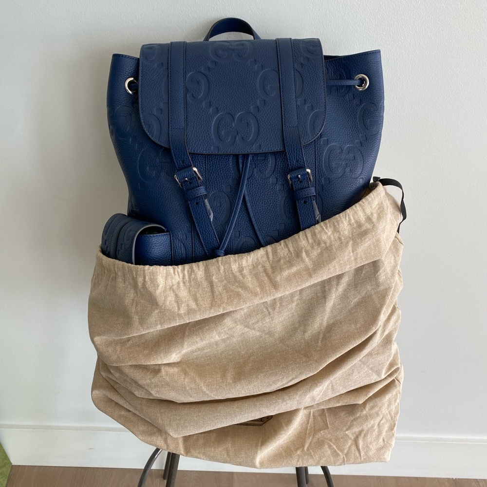 Gucci Blue Leather Backpack - Picture 15 of 15